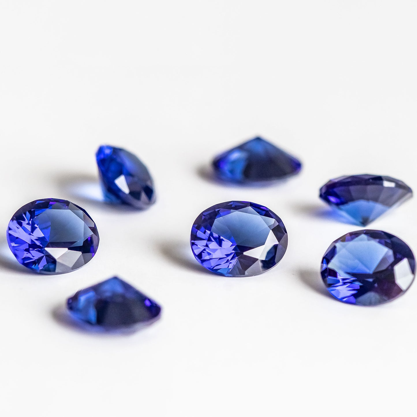 Nanosital #A-597 Sapphire Blue Medium Oval 14*12 mm, 12*10 mm