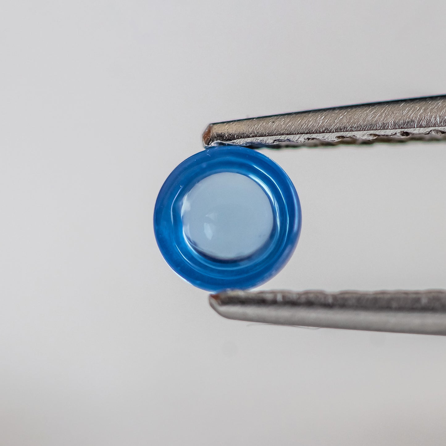 Nanosital #E-174/1 Chalcedony Blue Round Cabochon 8 mm, 6 mm , 5 mm