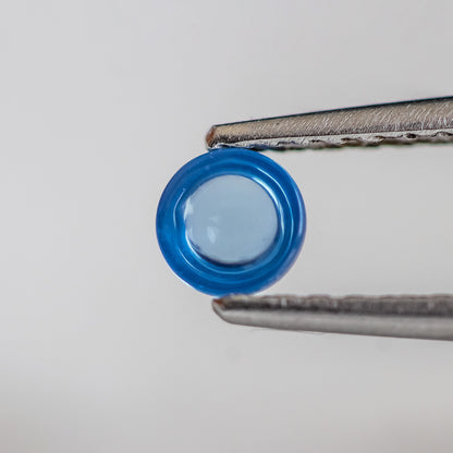Nanosital #E-174/1 Chalcedony Blue Round Cabochon 8 mm, 6 mm , 5 mm