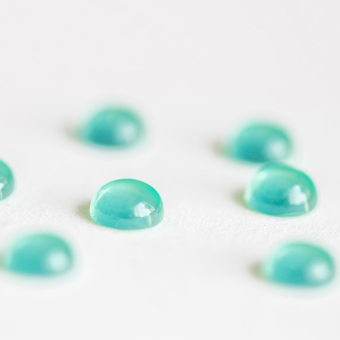 Nanosital #E-170 Spinel Mint Round Cabochon 8 mm, 6 mm , 5 mm