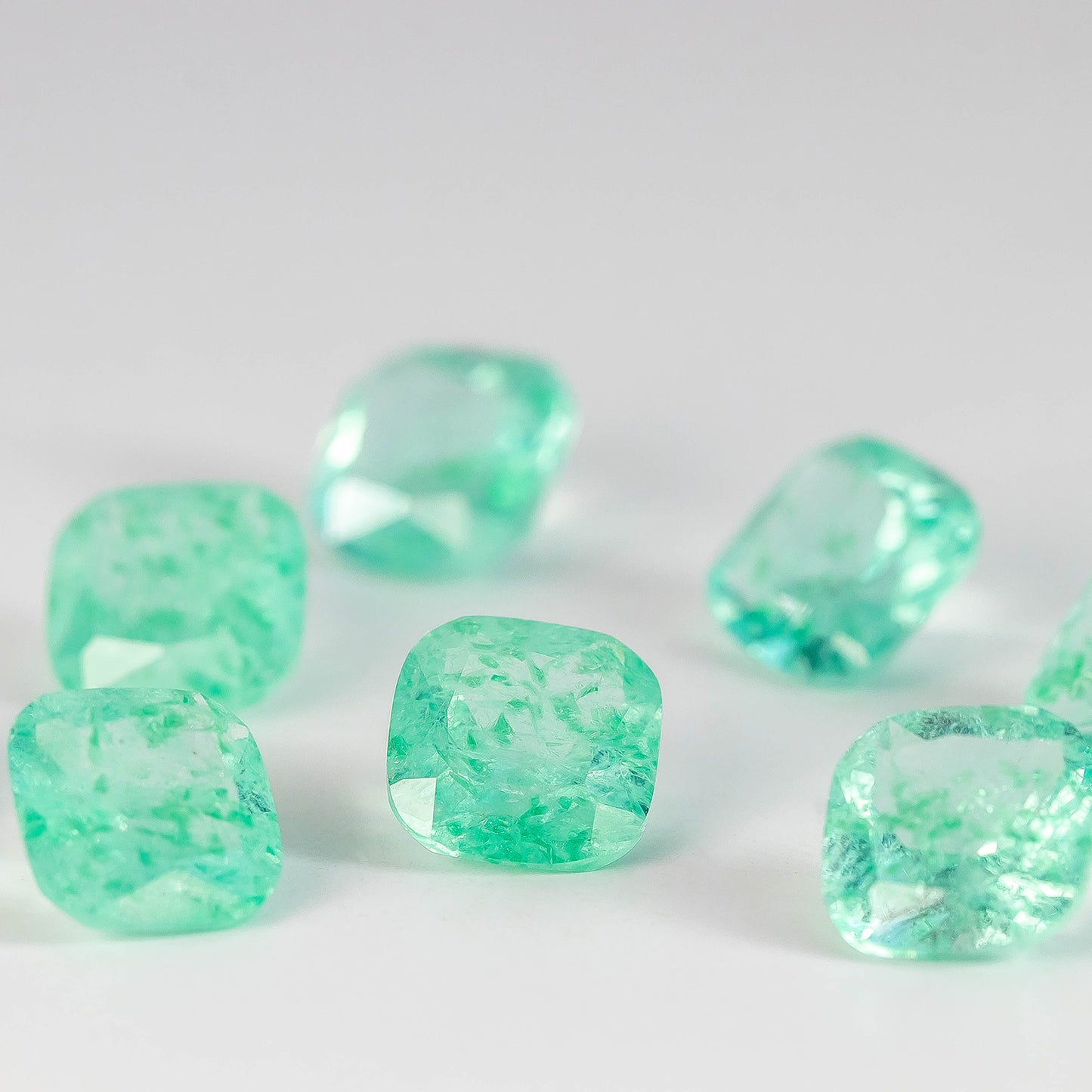Nanosital #Z-59 Beryl (Russian Emerald) Cushion 10*10 mm