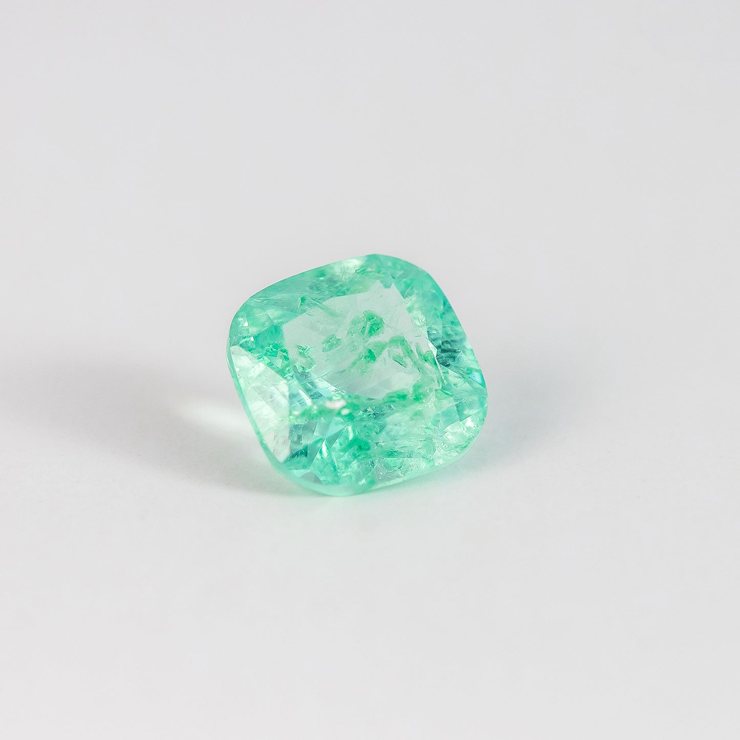 Nanosital #Z-59 Beryl (Russian Emerald) Cushion 10*10 mm