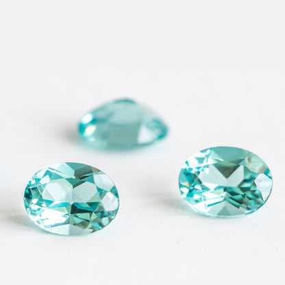 Nanosital #A-108/B Paraiba Tourmaline Oval 10*8 mm, 9*7 mm, 8*6 mm