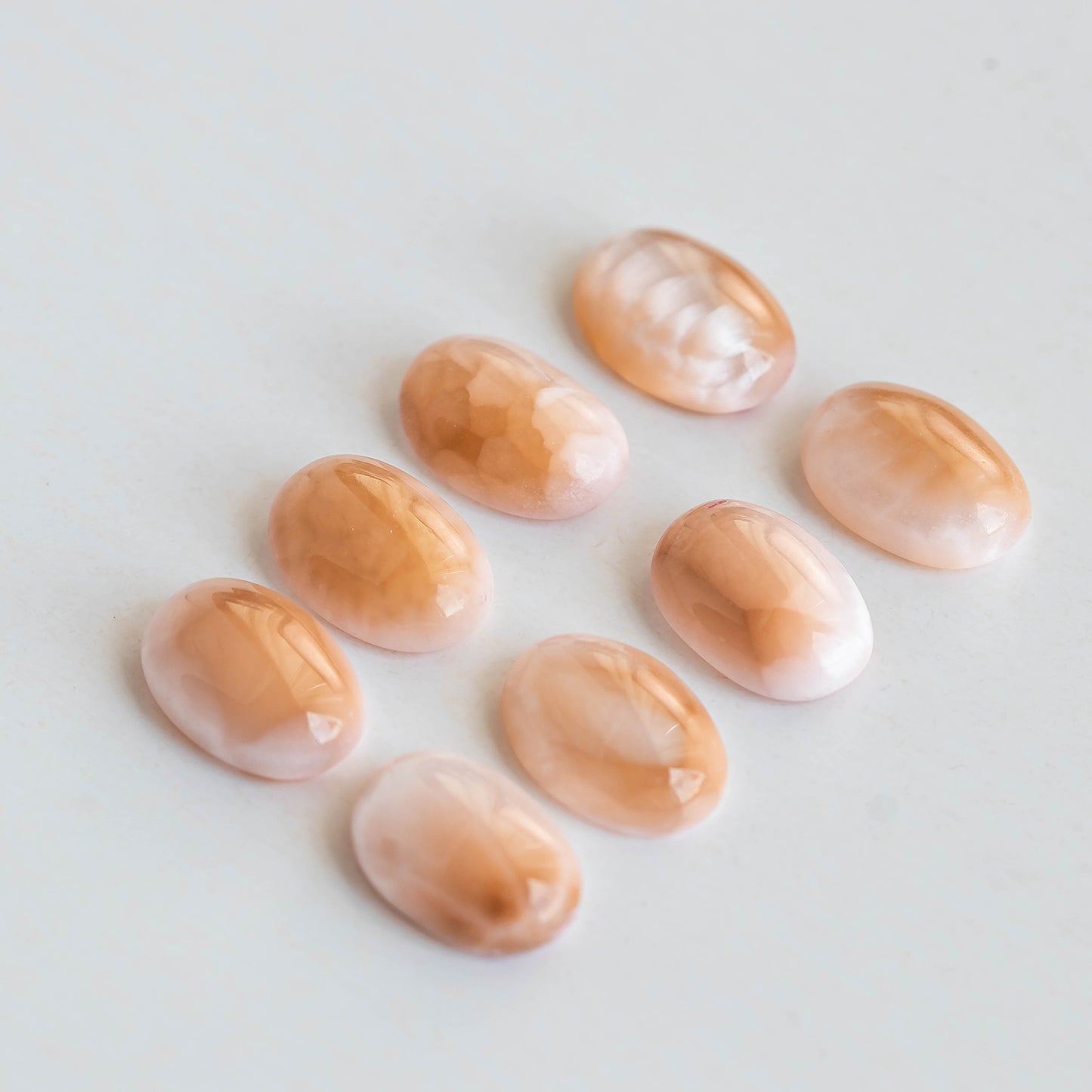 Nanosital #A-8544  Cat's eye Orange Oval Cab 14*10 mm
