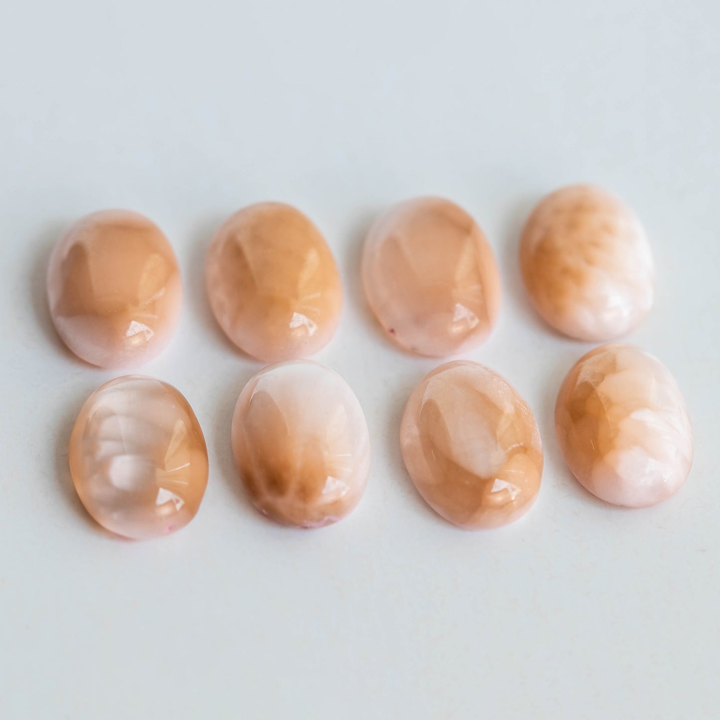 Nanosital #A-8544  Cat's eye Orange Oval Cab 14*10 mm