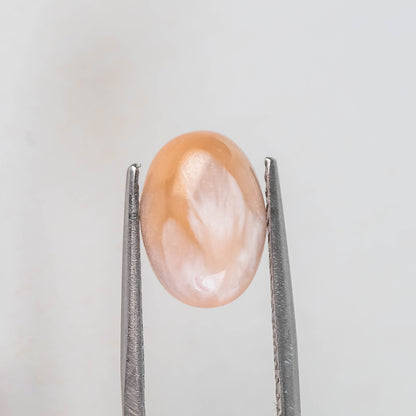 Nanosital #A-8544  Cat's eye Orange Oval Cab 14*10 mm