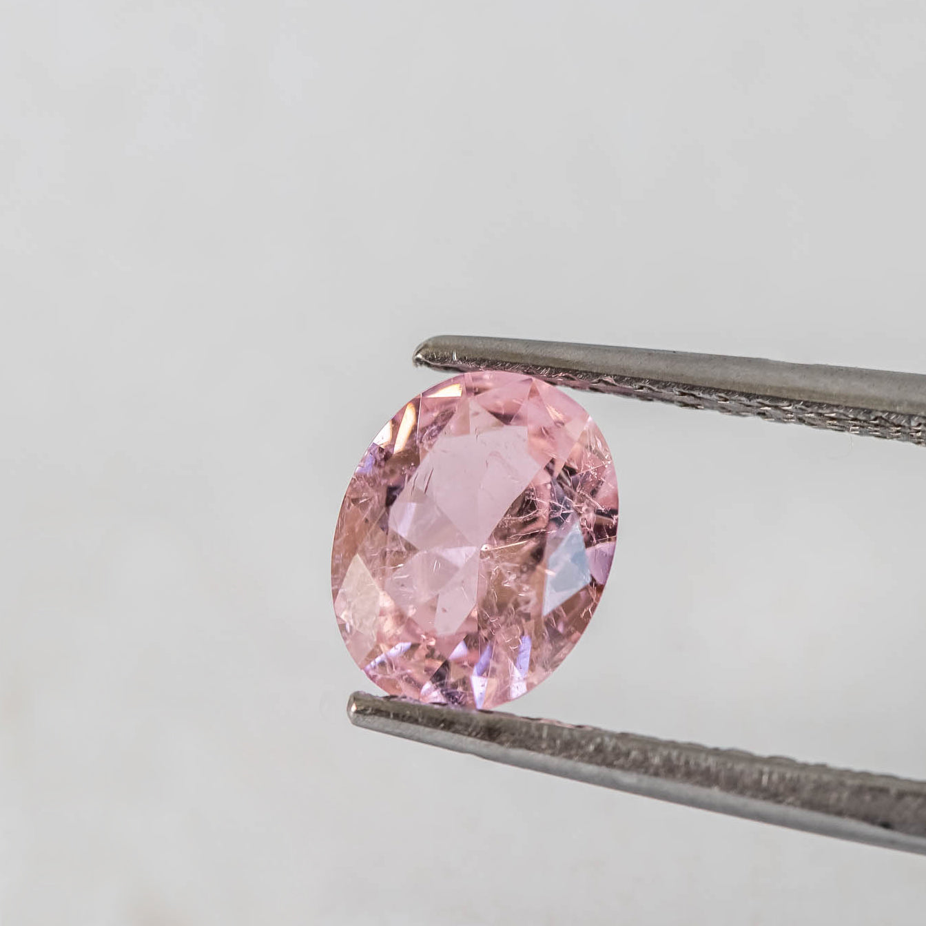 Nanosital #Z-45 Morganite with inclusions Oval 10*8 mm