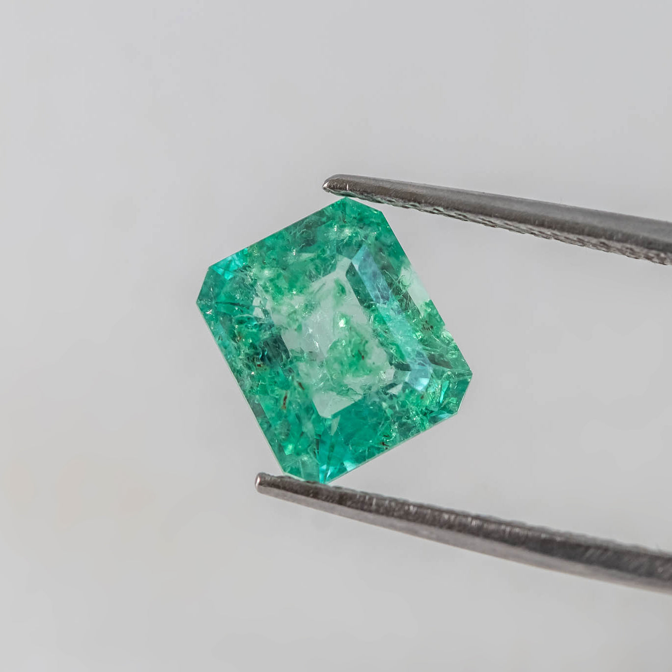 Nanosital #Z-59 Beryl (Russian Emerald) Octagon 14*12 mm, 12*10 mm
