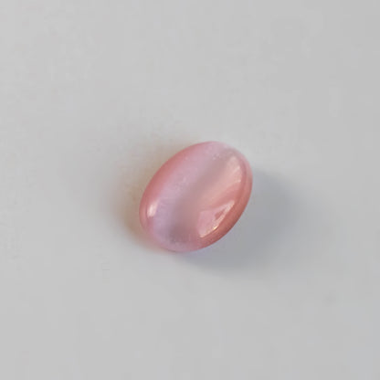 Nanosital #A-8551  Cat's eye Pink Oval Cab 14*10 mm