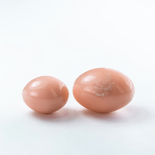 Nanosital #A-3250 Coral Peach Beads 16*12 mm, 12*10 mm with hole 1 mm