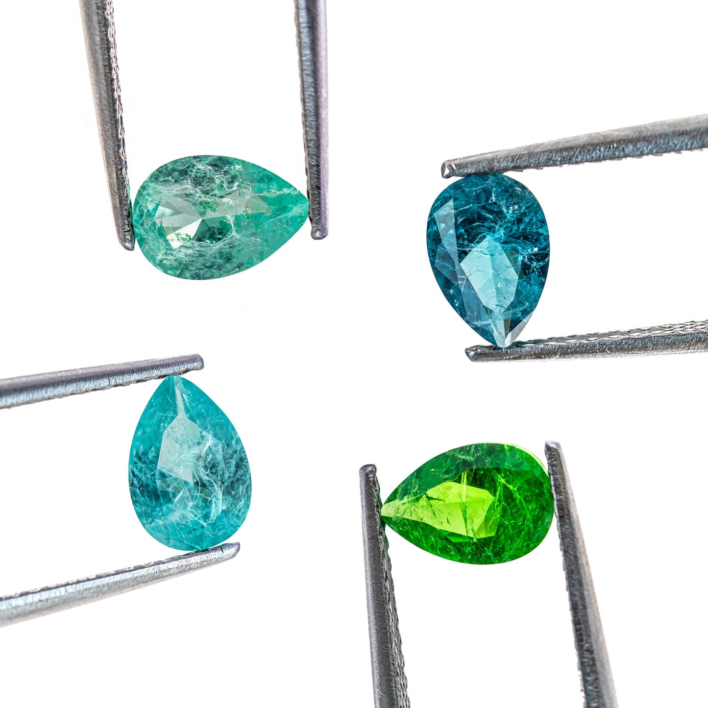 Nanosital Z colors with inclusions Pear 10*7 mm